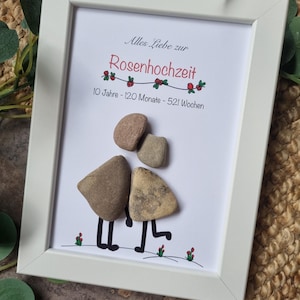 Rose wedding anniversary gift, 10th wedding anniversary gift, special rose wedding anniversary gift, 10th wedding anniversary gift, stone picture