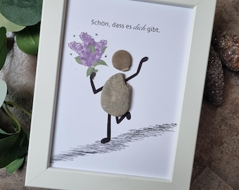 Girlfriend, best friend, birthday present girlfriend, souvenir, gift, favorite person, friendship, girlfriends, stone picture