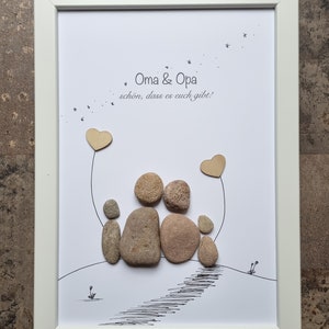 Grandma and Grandpa are the best, Birthday gift Grandma, Grandparents, Thank you Grandma, Thank you Grandpa, Stone picture Din A4, Gift, freely customizable