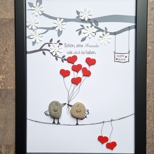 Best friend, favorite person, girlfriends, sister, gift, friends for life, best friends, friendship, stone picture DinA4