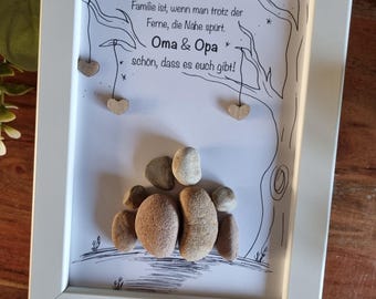 Gift for grandma and grandpa, special gift for grandma, Easter gift for grandpa, Easter gift for grandparents, birthday gift for grandma and grandpa, stone picture