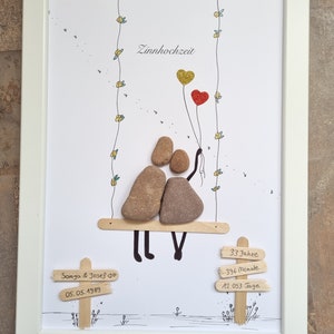 Boda de hojalata, 33 años, 33 aniversario de boda, regalo de boda, regalo para boda de hojalata, boda, piedra imagen DinA4, personalizable