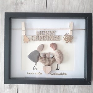 Christmas gift, first Christmas for three, family, family happiness, wedding gift, moving in, gift, stone picture