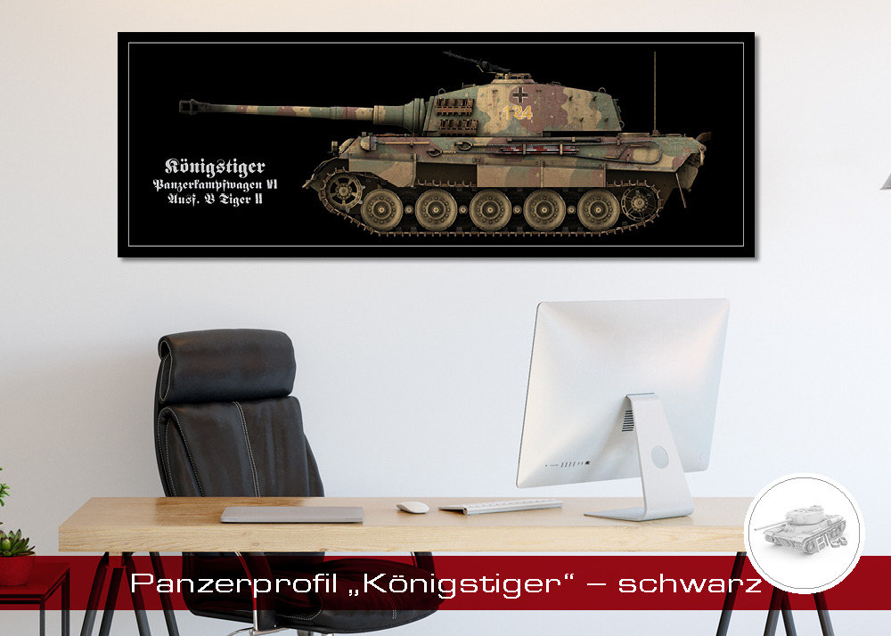 Panzerkampfwagen VI Tiger II 334 Panzerass Kurt Knispel Wehrmacht Plakat Poster