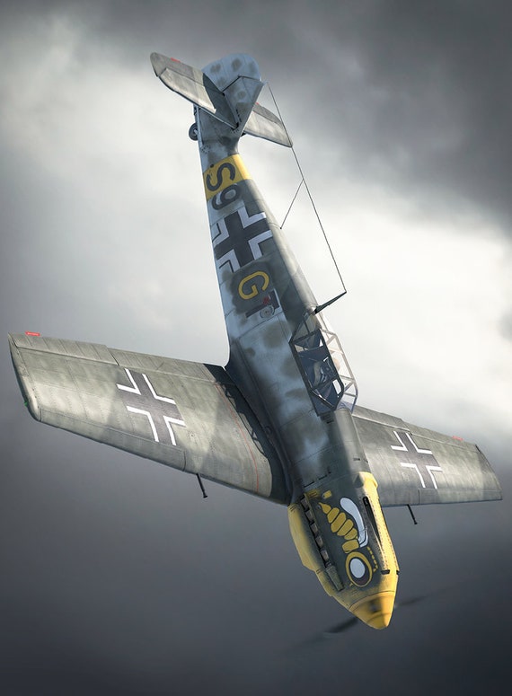 Poster 50 x 70 cm Messerschmitt Bf 109 Luftwaffe Wehrmacht