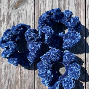 Regal Blue Velour Scrunchie