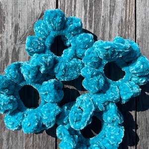Sparkly Blue Crush Velour Scrunchie