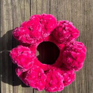 Sparkly Free Love Velour Scrunchie