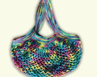 Cotton Market Bag in Psychedelic