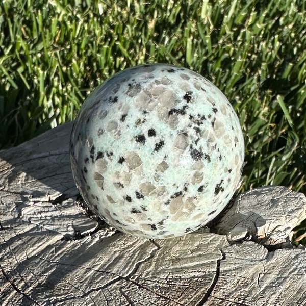 Kiwi Jasper Sphere - Reiki - Meditation -  Carved Sphere - Crystal Healing - Zen - Kiwi Jasper Sphere.