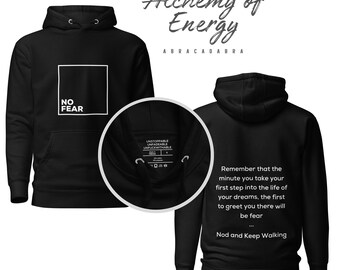 No Fear, Nod & Keep Walking, Unstoppable, Unfadeable, Unfckwithable, Warm Cozy Soft ComfyUnisex Hoodie