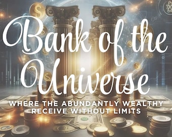 Bank of the Universe Checks -An Abundantly Wealthy Manifestation Spell in Check Form, Alchemy Infused, Laced with Ether, Woven with Magic