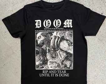 Doom Slayer - Rip and Tear Metal T Shirt