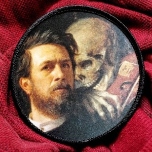 Self-Portrait with Death Playing the Fiddle by Arnold Böcklin patch