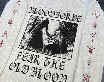 Hidetaka Miyazaki's Bloodborne Soulsborne Longsleeve GREY edition shirt