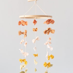 Delicate Baby Mobile Botanical dyes for minimalistic decor image 1