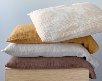 2-layer organic cotton gauze pillowcase (GOTS certified, natural dyes)