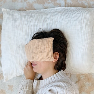 Weighted eye pillow lavender & Flaxseed Relaxation, Headache and sleep image 1