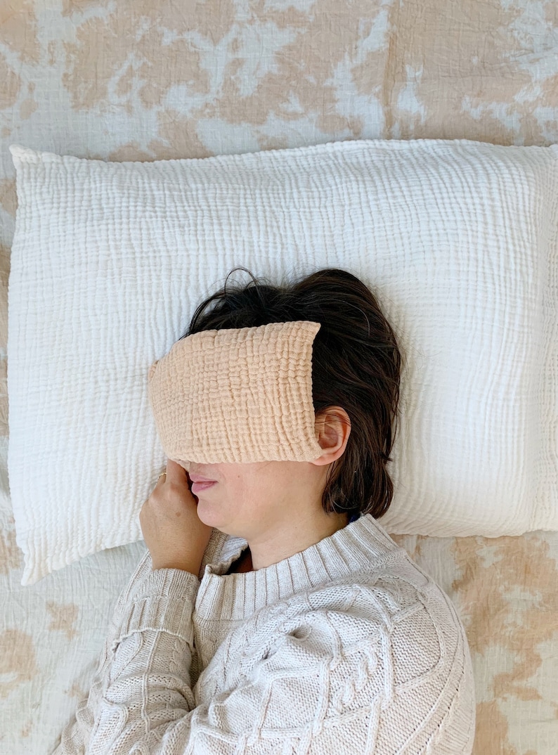 Weighted eye pillow lavender & Flaxseed Relaxation, Headache and sleep image 1