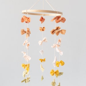 Delicate Baby Mobile Botanical dyes for minimalistic decor image 3