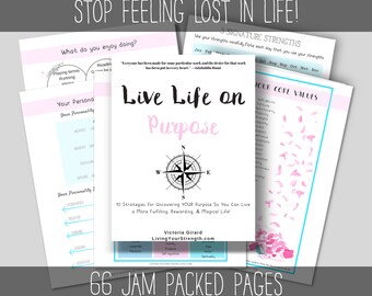 Finding Your Purpose Passion Planner, two inspirational art printables, How to find the right career for me, self development book
