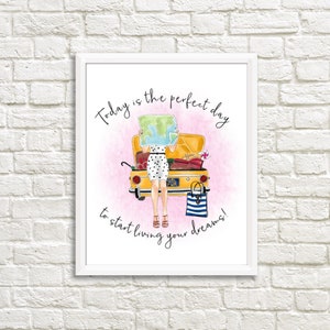 Start Living Your Dreams printable, printable art, inspirational art, art for women, wall art print, gift for her, 8x10 printable art