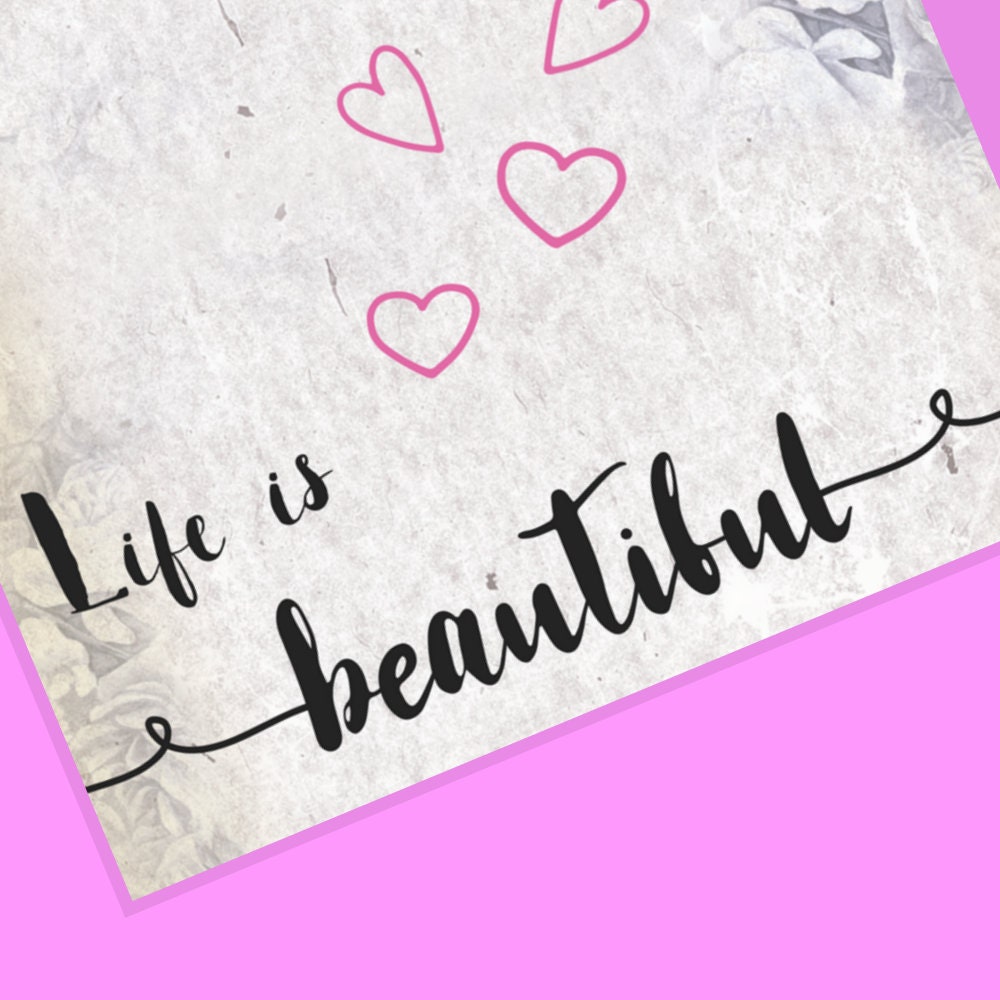 Life is Beautiful Printable Printable Art Art for Women - Etsy