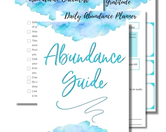Abundance Manifestation Guide Printable/ Law of Attraction Guide