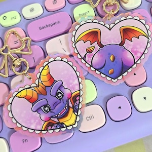SPYRO HEART CHARM | holo holographic cute keychain charm