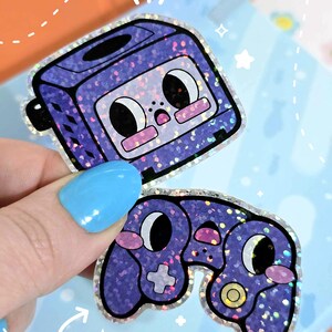 CUBIE STICKER PACK | gamecube controller glitter vinyl stickers