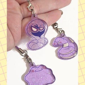 POCKET MONSTER cute glitter keychain phone charms (2/2)