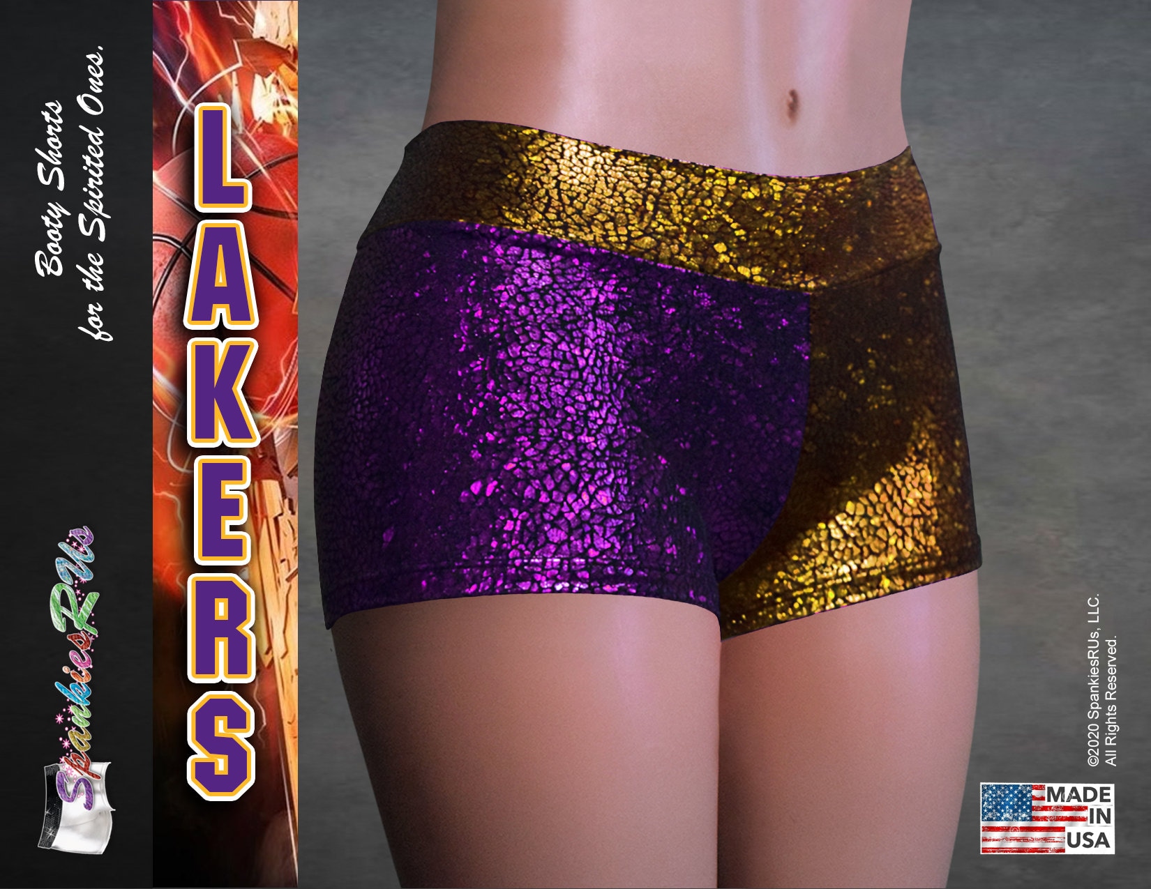 Booty Shorts LA Lakers for Cheer Dance 