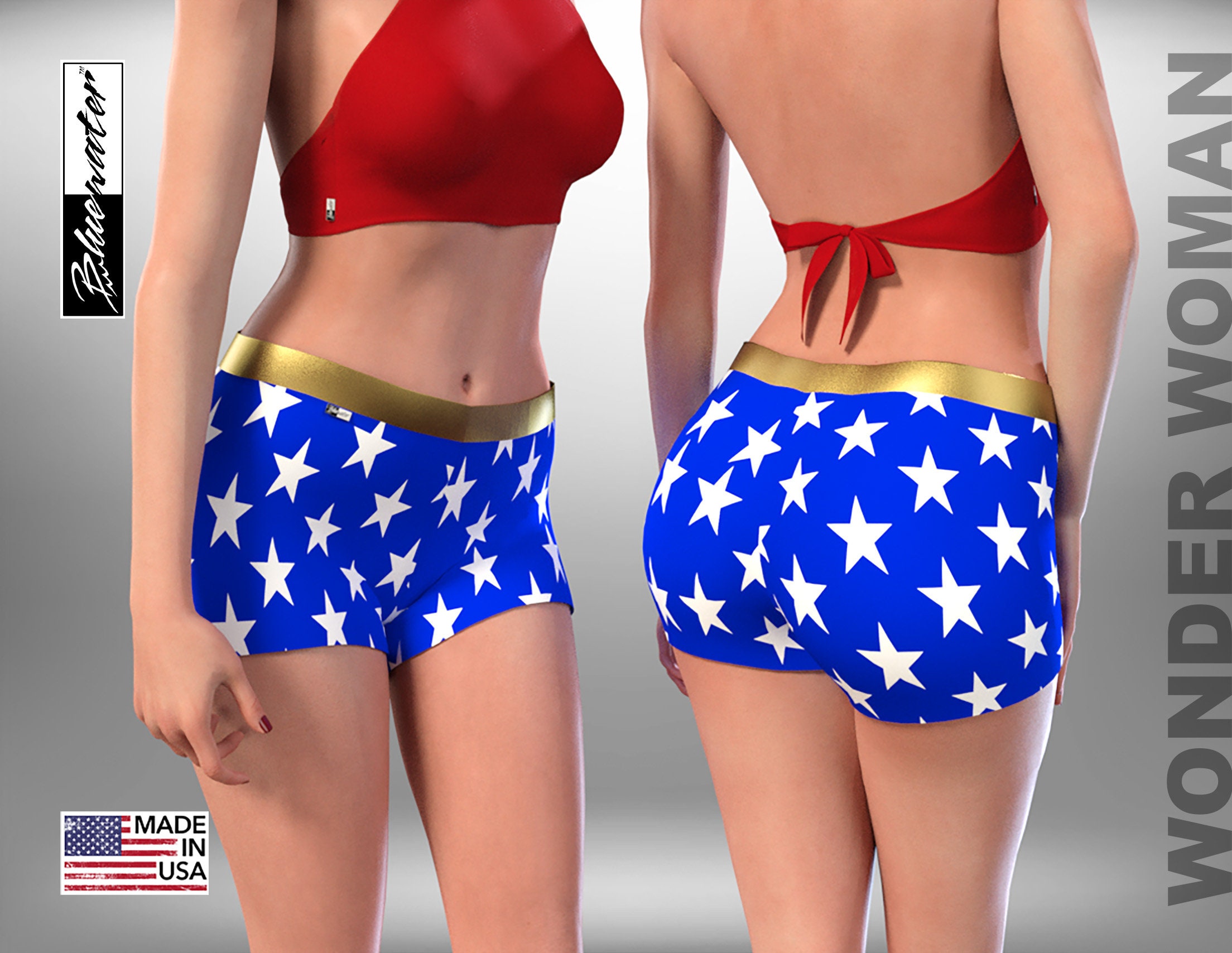 Wonder Woman 112830-s Wonder Woman Symbol Bikini Swimsuit - Small - 2 Piece  