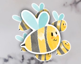 3” Watercolor Bumblebee Sticker