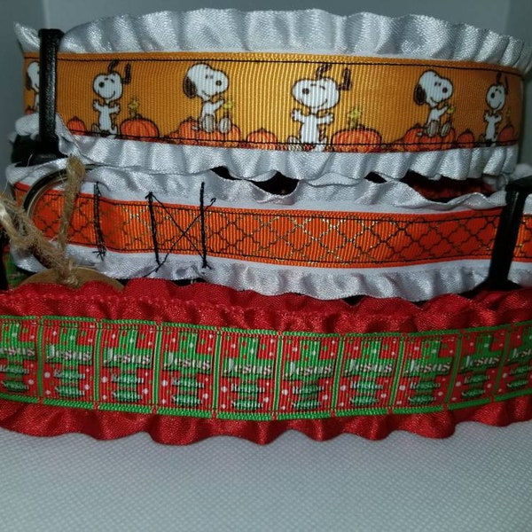 Ruffle Dog Collar Etsy