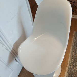 Chair swivel sold as pair glass fibre tulip round base retro vintage mid century bild 2