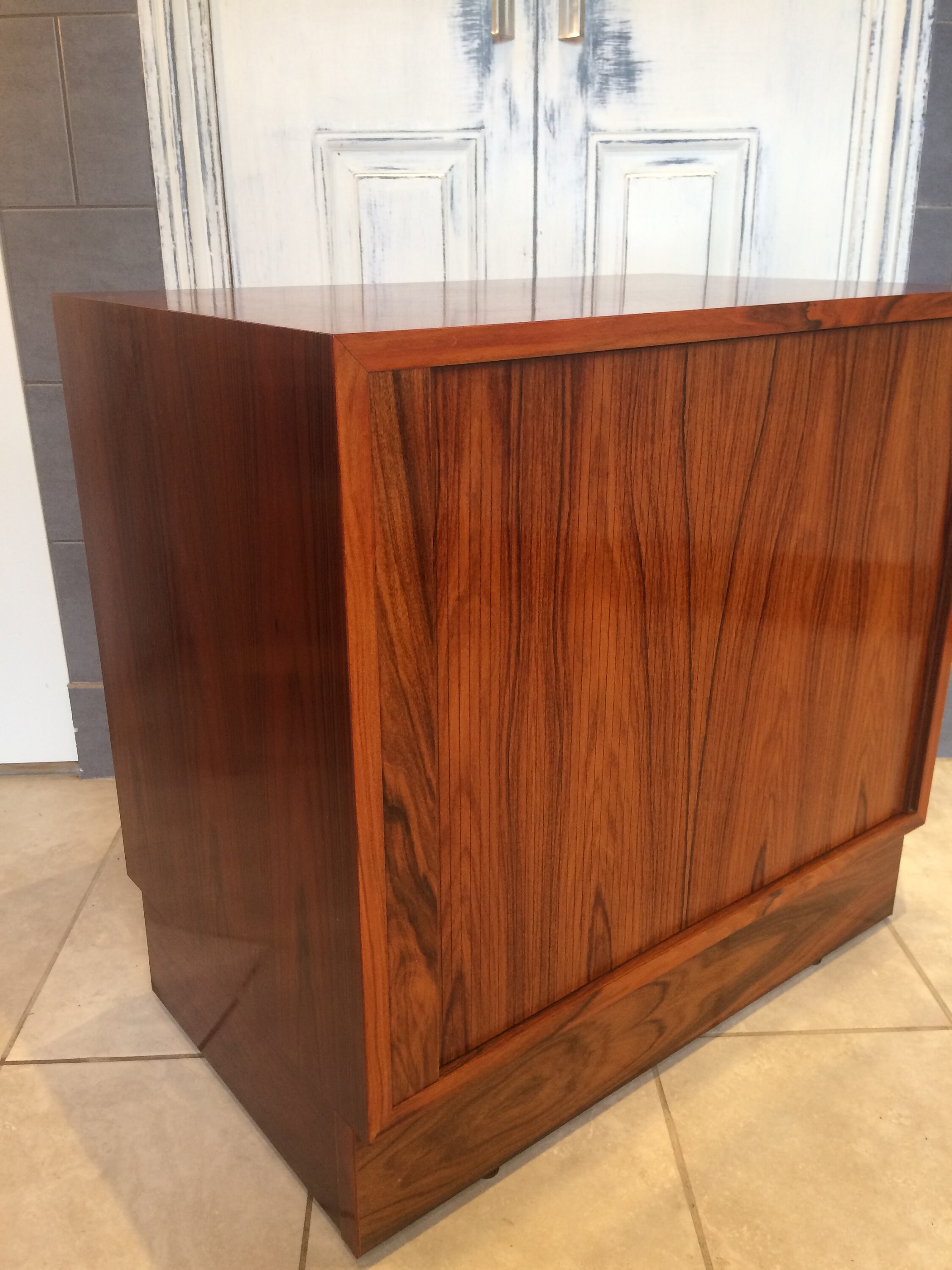 Rosewood tambour rolling door Danish Made by Etsy