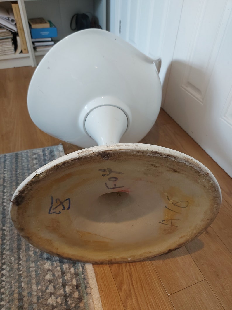 Chair swivel sold as pair glass fibre tulip round base retro vintage mid century bild 10