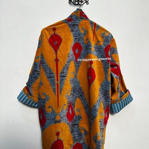 Ikat Winter Valvet Jacket Kimono