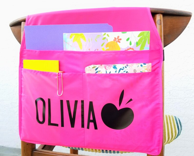 Personalized Chair Back Organizer BLUE Learning at Home Etsy