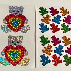 Zeldzame vintage Hambly-stickers - beer met hart, kleine beren