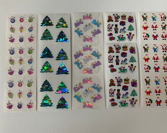 Sandylion Sticker Strips - Christmas, Ornaments, Angels, Santa