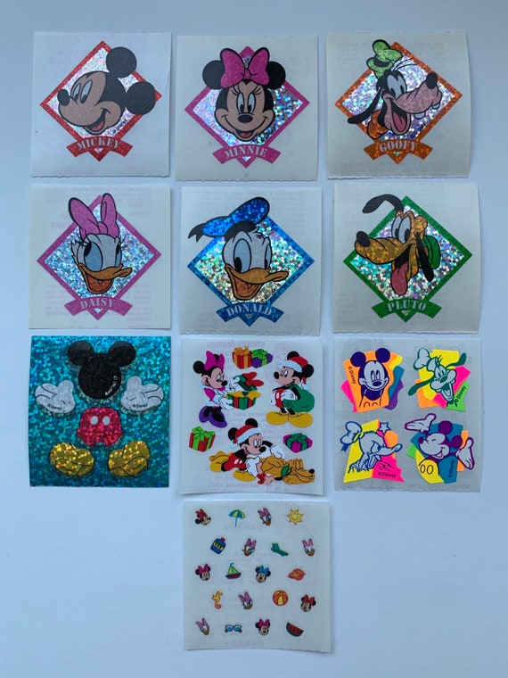 Sandylion vintage rare fuzzy Disney baby Mickey mouse stickers