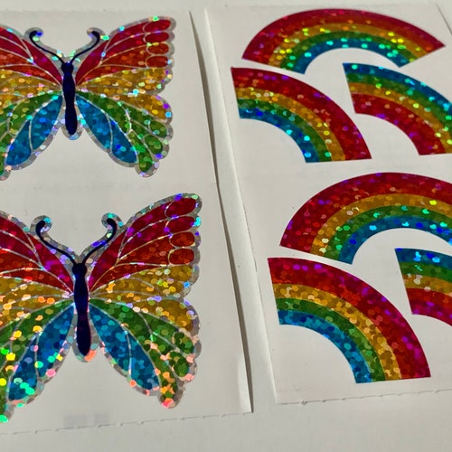 Hambly Silver Foil Birthday Stickers - 25 Sheets Of Prismatic Celebration Stickers