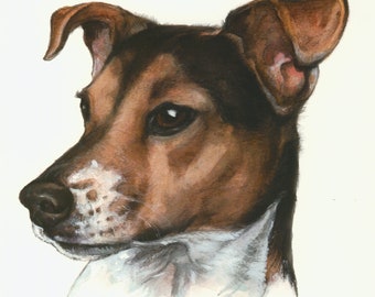 JACK RUSSELL TERRIER blank Greetings Card - Original Artwork