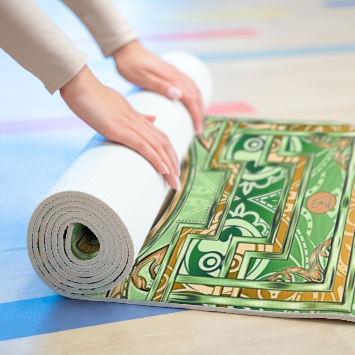 Foam Yoga Mat Sri Yantra Yoga Mat Unique Yoga Mats Yoga Etsy