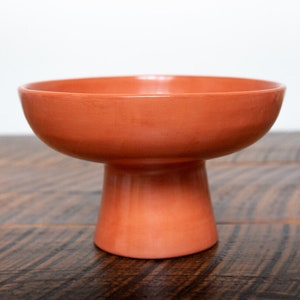 Terracotta Orange Tadelakt Fruit Bowl - Avail. 3 colors - Moroccan Pottery / Decorative Bowl / Pedastal bowl