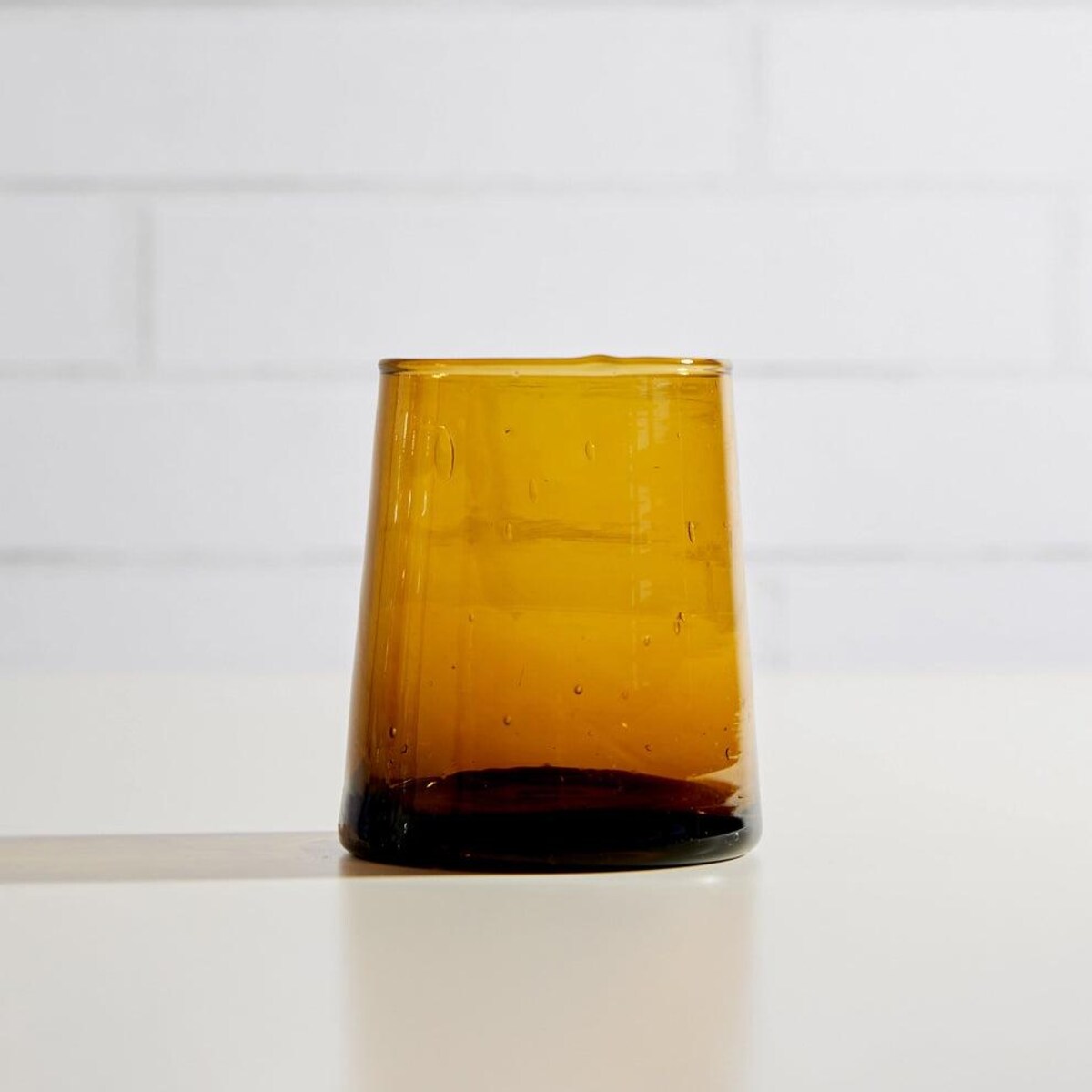 Set of 6 - Short Amber Hand-blown Recycled Glass Tumblers - Handmade Moroccan Glassware / Recycled Glassware Set / Gift Set / Housewarming - Etsy