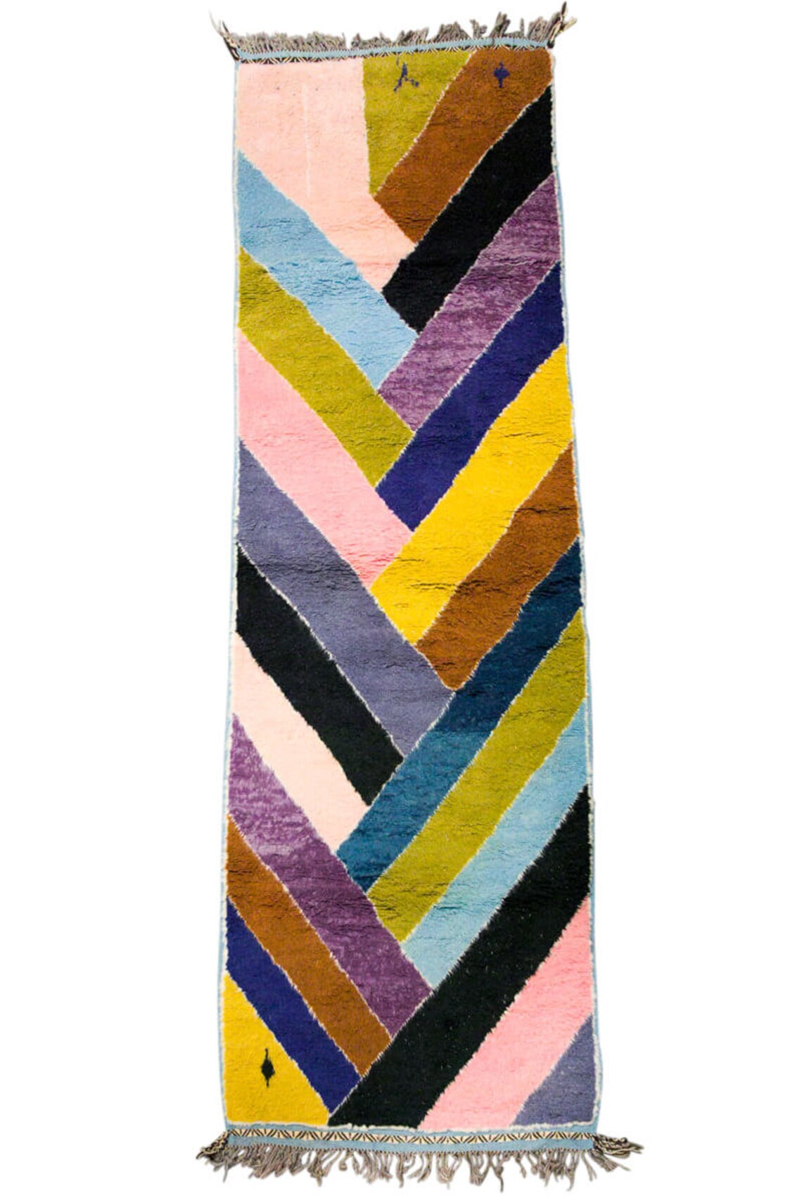 Herringbone Multi-color Wool Berber Runner Rug - Etsy