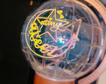 Ateez- ATINY MoonStars Vinyl Aufkleber - ATEEZ Konzert Licht Stick Aufkleber - Kpop Kalligraphie Namen Holographische Laptop Aufkleber - Handlettering